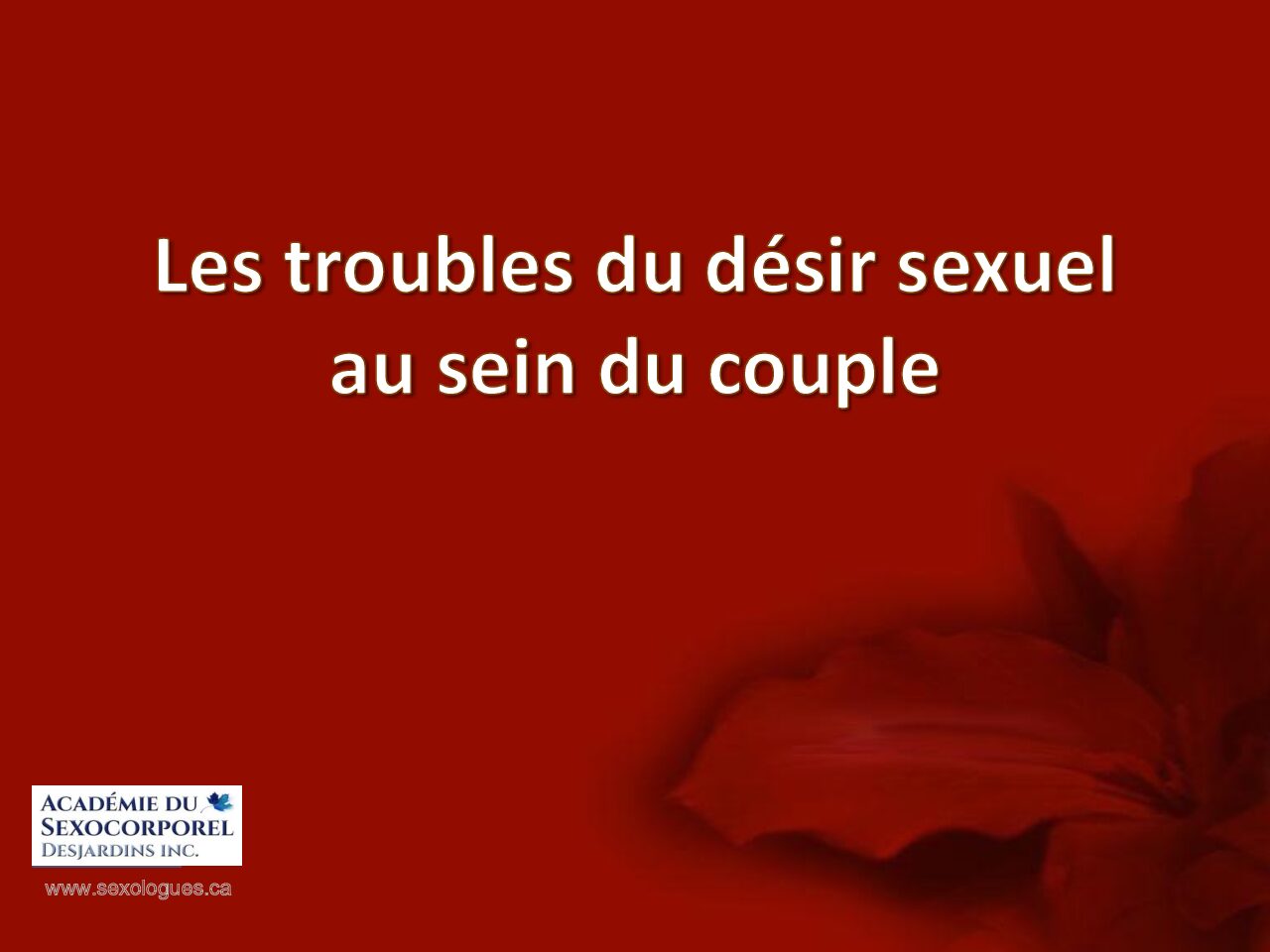 Livret: Les dynamiques des troubles du désir sexuel